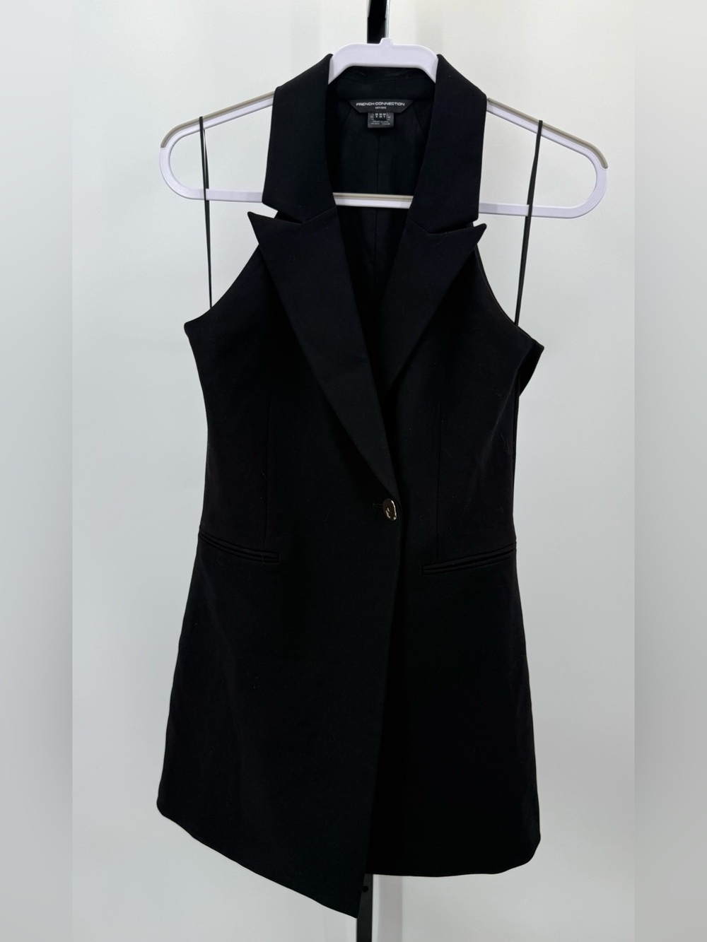 French Connection Black Tailored Vest dress Size 4
